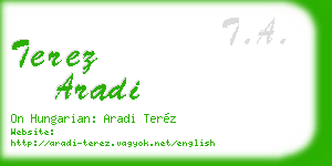 terez aradi business card